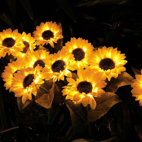 Garden lights Solar LED Light Waterproof Sunflower Lawn Light Courtyard Garden Decoration Outdoor Landscape Lighting For Patch