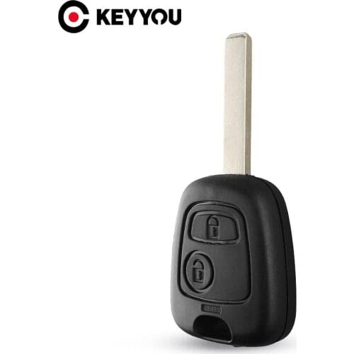 KEYYOU Replacement 2 Button Remote Car Key Shell Case For Citroen C1 C2 C3 Pluriel C4 C5 C8 Xsara Picasso With VA2 Blade