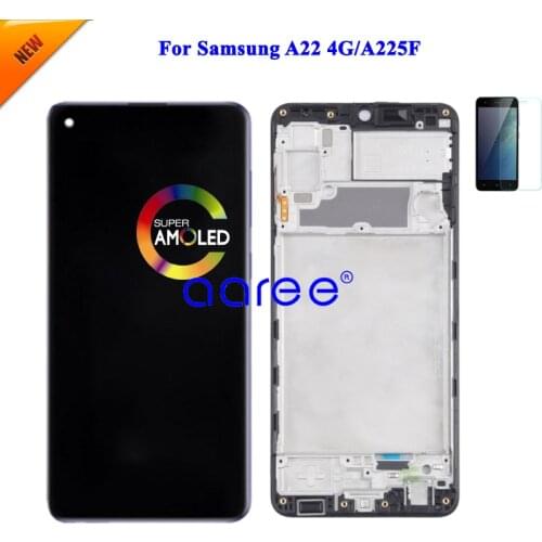 Super AMOMLED Original LCD For Samsung A22 LCD A225F lcd For Samsung A22 4G A225F LCD Screen Touch Digitizer Assembly