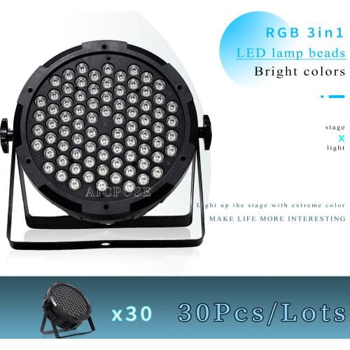 30unit 80*3w RGB 3in1 lights 80x3W led Par lights flat par led dmx512 wedding party disco lights professional stage dj equipment