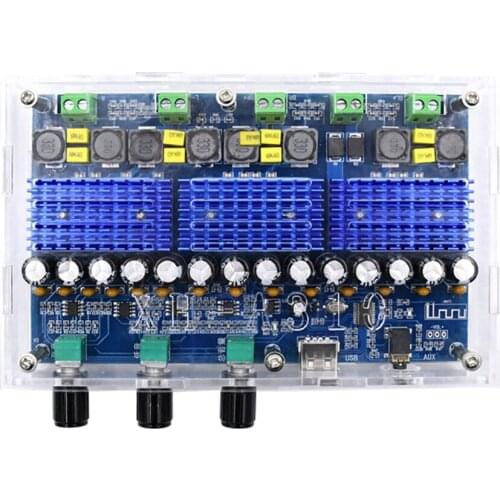 TPA3116D2 5.0 Digital power amplifier board 4 Channel 50Wx2+100Wx2 Stereo Dual Bass Subwoofer AMP home theater XH-A310