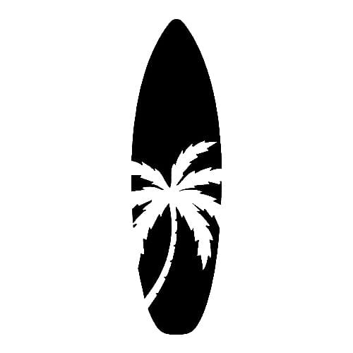 Surfboard Palm Tree Vinyl Car Decal Stickers Waterproof L214