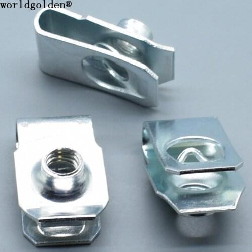 Worldgolden 100pcs auto metal Iron Zinc Clear Clip for Toyota