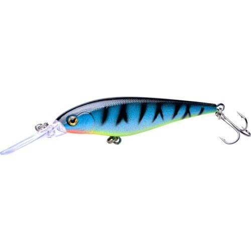 YUZI Minnow 1PC 10g 100mm 1.2-2.7M Diving Depth 10 Colors Minnow Fishing Lure Artificial Bait Fishing Tackle Lake Fishing