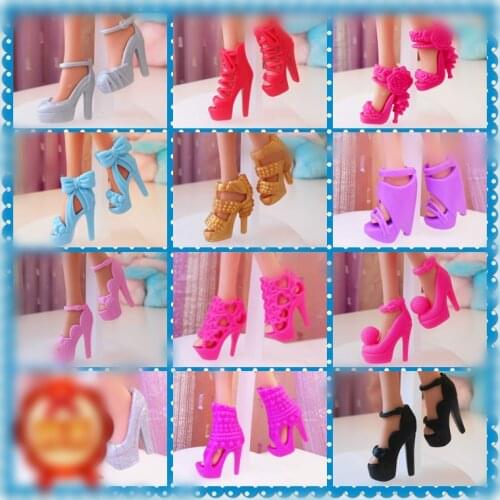 1/6 Doll Shoes Mix style High Heels Sandals Boots Colorful Assorted Shoes Accessories For Barbie Doll Baby Xmas DIY Toy
