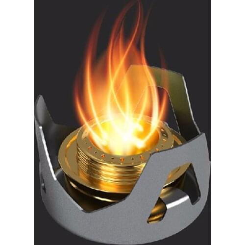 1Pcs Outdoor Portable Folding Stainless steel Mini Camping BBQ Hiking for Outdoor Camping BBQ Spirit Alcohol Stove 97mm*65mm #ED