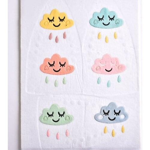 100pcs/lot Embroidery Patches Clothing Decoration Accessories Cute Smile Cloud Diy Iron Heat Transfer Applique