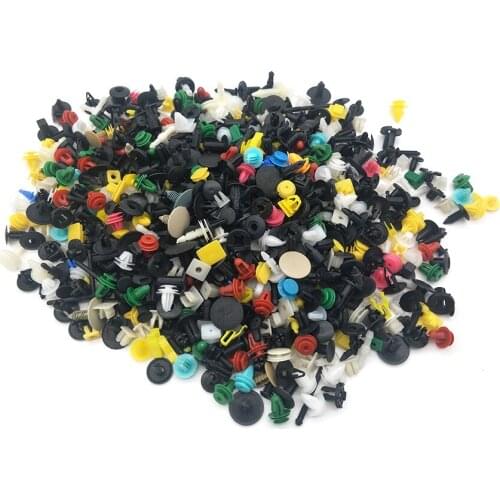 1000pcs Mixed Fastener Car Fender Bumper Clip Trim Door Dash Panel Push Rivet Pin