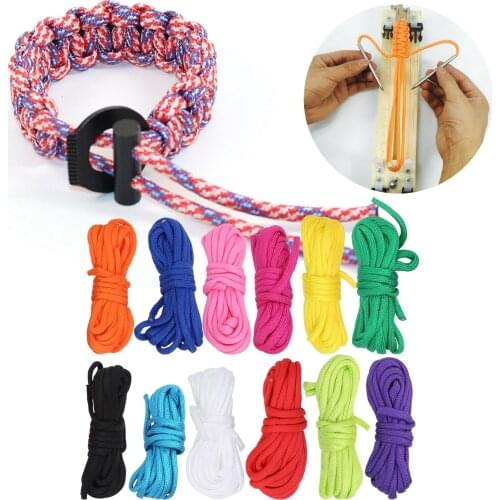 12Pcs/Set 4MM String Bracelets Cord DIY Polypropylene Braided Rope Camping Paracord