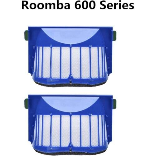 2pcs Accessories Hepa Filter For Irobot Roomba 600 621 630 640 650 660 670 680 690 Roomba600 Robotic Vacuum Cleaner Spare Part