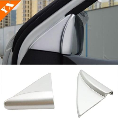 2017 2018 2019 For Nissan Navara NP300 Car Interior A-pillar Speaker Horn Ring Cover Trim ABS Chrome Auto Moulding Accessories