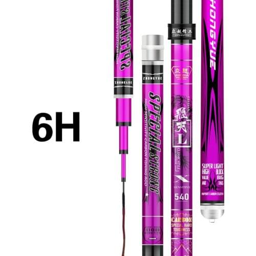 3.6m-7.2m Hand Rod 4H 5H 6H Hardness Taiwan Fishing Olta Vara De Pesca Carbon Fiber 37/28//9 Tone Carp Fish Canne for Black Pit