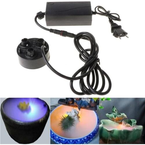 3 Head Mist Maker Atomizer Ultrasonic Air Humidifier Fogger Nebulizer EU Plug Output DC 24V 2A