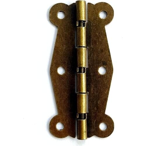 30pcs 24*51mm 90 Degrees Antique bronze Hinge Wine Box Small Hinge Hardware DIY Accessories Wooden Box Case Cabinet Home Diy