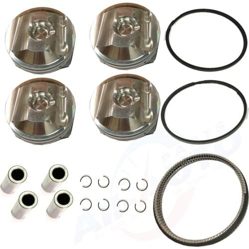 4X Engine Pistons W Rings Snap Pin Fit For Mazda MX-5 CX-5 CX-3 CX-4 M3 M6 2.0L PEY4 PEY5 LFX 12-17