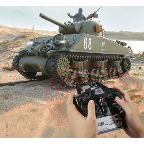 6.0 New Edition With Infrared battle U.S M4A3 SHERMAN remote control tank HL 3898-1 Pro rc tank