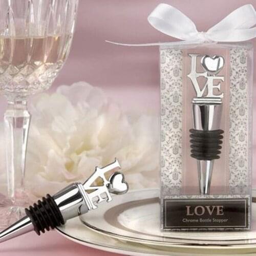 60PCS/LOT Elegant Unique fashion design Letter love bottle stopper wedding favors Gifts Event and Party Supplies FREE SHIPPING