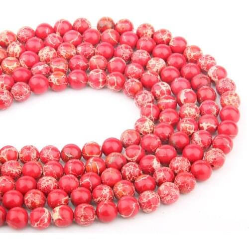 Natural Stone Bead Loose Hole Emperor Bead for Women Jewelry Making DIY Necklace Bracelet Gift 4-12mm 15inch