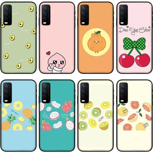 Fruit pattern Phone case for vivo y30 y50 y53 y52 y31 y53 , Protective silicone case for vivo Y18 Y19 Y15 Y12 Y51 Y85 Y97 Y70s