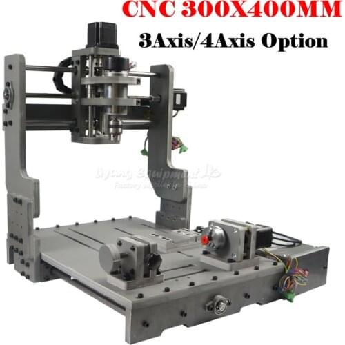 DIY Mini CNC 3040 Engraver Kit 300x400mm 4Axis USB Port PVC Frame for Wood Router Metal Aluninum Engraving Milling