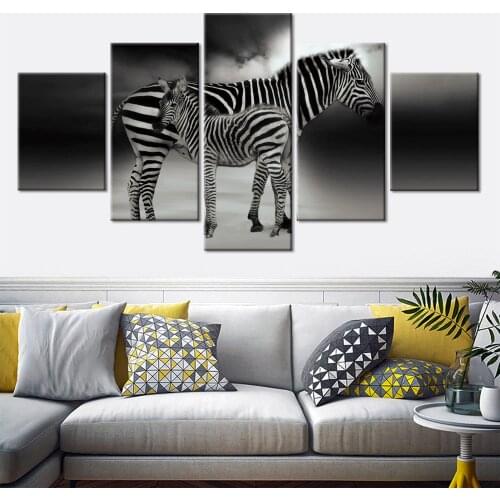 Painting Zebra animal Picture Decoration Home Wall Art Posters And Prints Picture Giclee Artwork