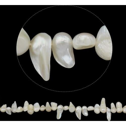 Keishi Cultured Freshwater Pearl Beads for making diy Jewelry Bracelet necklace natural, white, 10-28mm Approx 15.7 Inch Strand