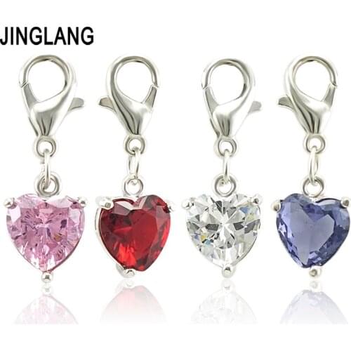 JINGLANG Classic Love Charms Pendant fit Bracelets Necklace for Women Jewelry Making Accessories Gift 50 pcs