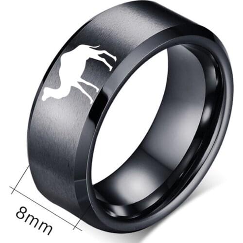 MOREDEAR 8mm Titanium Dromedary Camel Ring For Men and Women