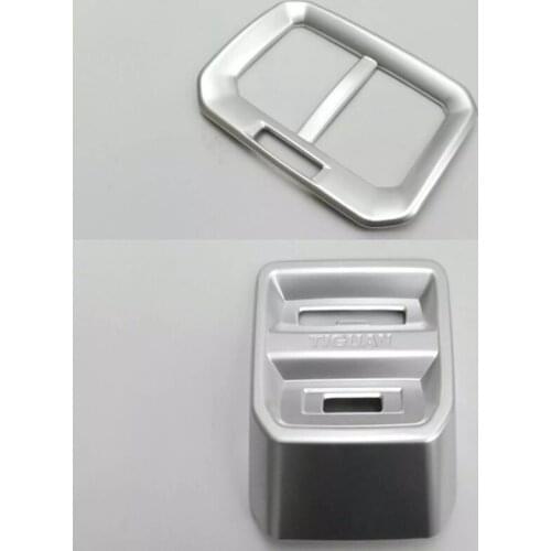 Car Cover Trim Rear Air Conditioning Outlet Vent Switch USB Power Charge 2pcs For Volkswagen Tiguan L TiguanL MK2 2017 2018 2019