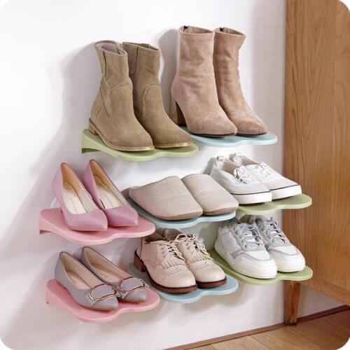 Entrance Paste Wall Hanging Shoe Hanger Creative Home Living Room Bathroom Plastic Shoes Save Space Storage Management Holder