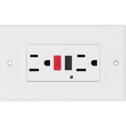 Wall socket Household socket Wall Outlet American GFCI Smart Ground Fault Leakage Protection Socket Switch AC120V LD‑3003