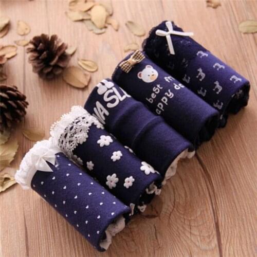 2019 NEW 4Pcs/Lot Cute Girl Panties Underwear Briefs Cotton Lingerie Soft Comfortable Panty sq-3322-4p