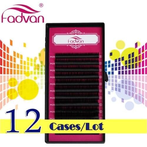 Wholesale 12 Cases Fadvan Eyelashes Faux Mink Makeup Lashes Professional Natural Long Classical False Eyelashes Extension