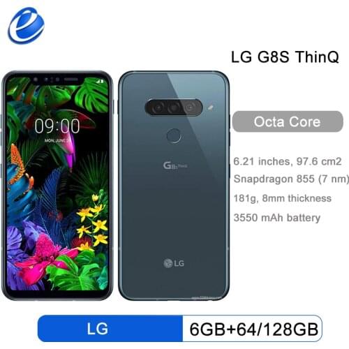 Original Unlocked LG G8S Dual Sim ThinQ 64/128G LTE Android Phone Octa Core 6.21" 6GB 13MP&12MP Fingerprint NFC smartphone