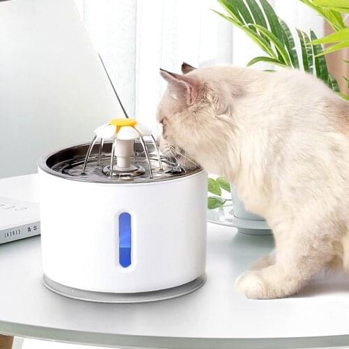 2.4L Automatic Pet Cat Water Fountain With LED Electric Mute Water Feeder USB Drinker Bowl Pet Drinking Dispenser Drop Shipping