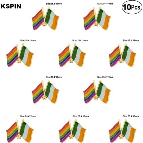 Rainbow Ireland Lapel Pin Flag badge Brooch Pins Badges 10Pcs a Lot