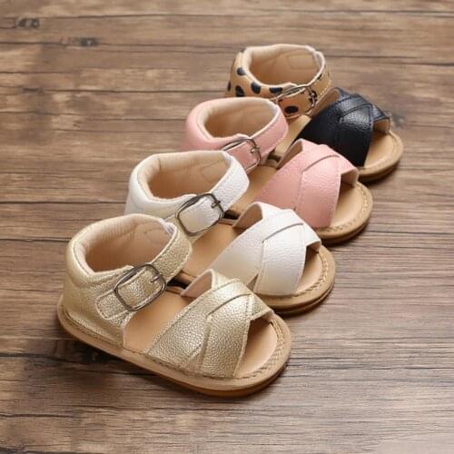 1 Pair Comfortable Baby Sandals Sandals Solid Fine Workmanship Newborn Baby Non-slip Flat Sandals for Going Out