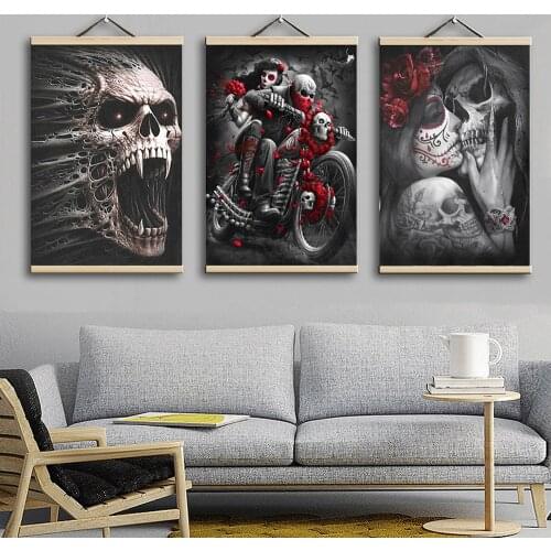 Super Magnetic Hanging Scroll Picture Frame Wooden Poster Canvas Painting Wood Frame DIY Room Decor Wall Solid Wood Photo Frame