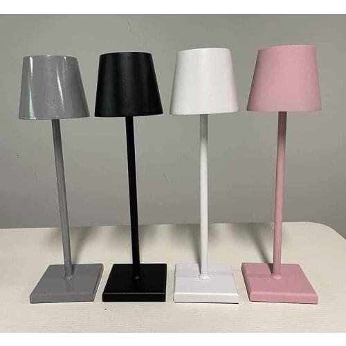 LED Waterproof Desk Lamp Touch Dimming Rechargeable Bar Table Lamps Metal Table Light Bedroom Bedside Study Reading Book Light