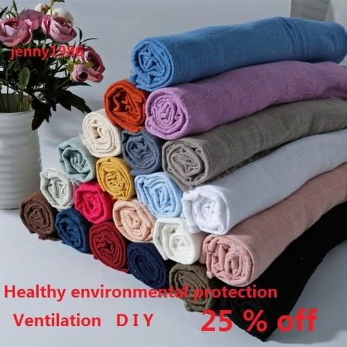 Slub cotton cotton crepe fabric texture pure ethnic clothing fold special offer fabric of Flax in summer Breathable summer 2017