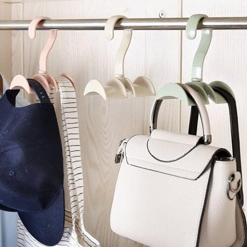 The Closet Hook Storage Rack Rotates 360 Degrees, And The Closet Storage Saves Space, Suitable For Hanging Bags And Scarves