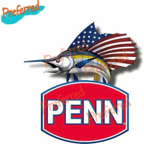 Funny Penns Car Sticker Fishing Anime Wrap Decal Motocross Racing Laptop Helmet Trunk Wall Vinyl Car Sticker Die Cutting