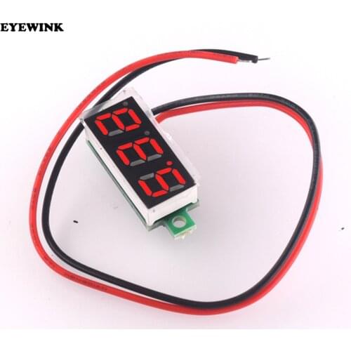 0.36 inch DC 0-30V LED Mini Digital Voltmeter Blue/red/green LED Display Volt Meter Gauge Voltage Panel Meter 2 wires