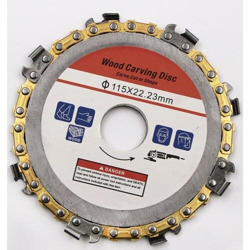 1Pcs 16/22mm 4/5 Inches Wood Carving Disc Chain Grinder Carving for Use With 4" Or 4-1/2",5"Angle Grinders Carving Tool