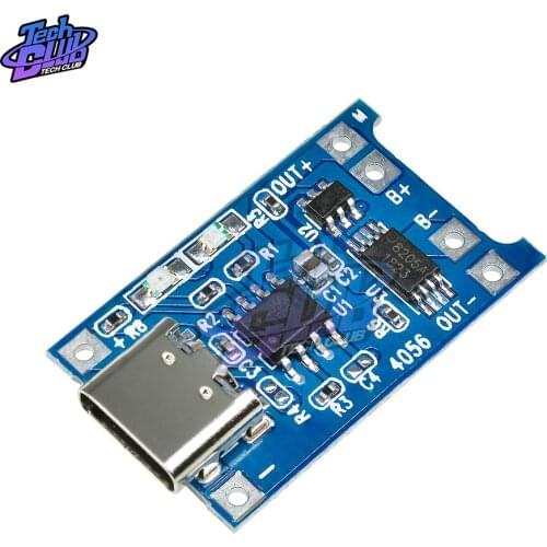 10PCS TP4056 Type-c / Mini USB 5V adjustable 1A 18650 lithium battery charger module charging board dual function lithium ion