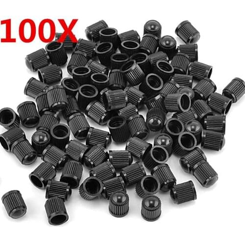 100pcs Dustproof Caps Auto Car Tire Valve Stem Caps Bolt-In Car Truck Motorcycle Wheel Tires Valves Tyre Stem Air Caps