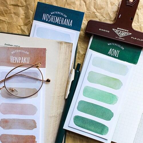 20Pcs/pad Sticky Notes DIY Watercolor Emotion Note Paper Diary Hand Account Stickers Memo Pad Cute Notepad Office Stationery Hot