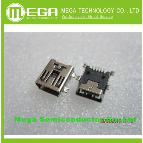 20PCS Mini USB Type B Female Port 5-Pin 180 Degree SMD SMT PCB Jack