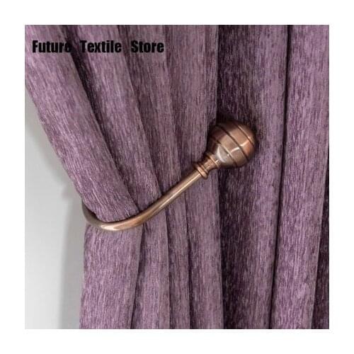 2021 Pure Color Chenille Modern Simple Nordic Curtain Cloth Shading Fabric Thick Flannel Curtains for Living Dining Room Bedroom