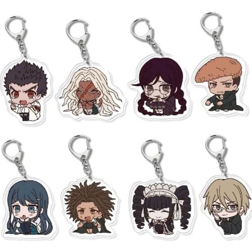 Danganronpa Acrylic Keychain Fans Collection Anime Game Figures Nanami ChiaKi Nagito Komaeda Key Chain Cute Trinket